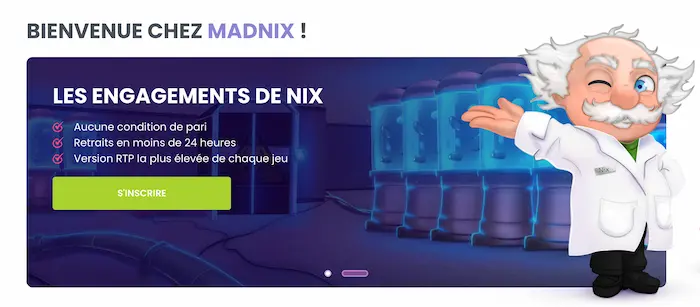Madnix Casino Home banner